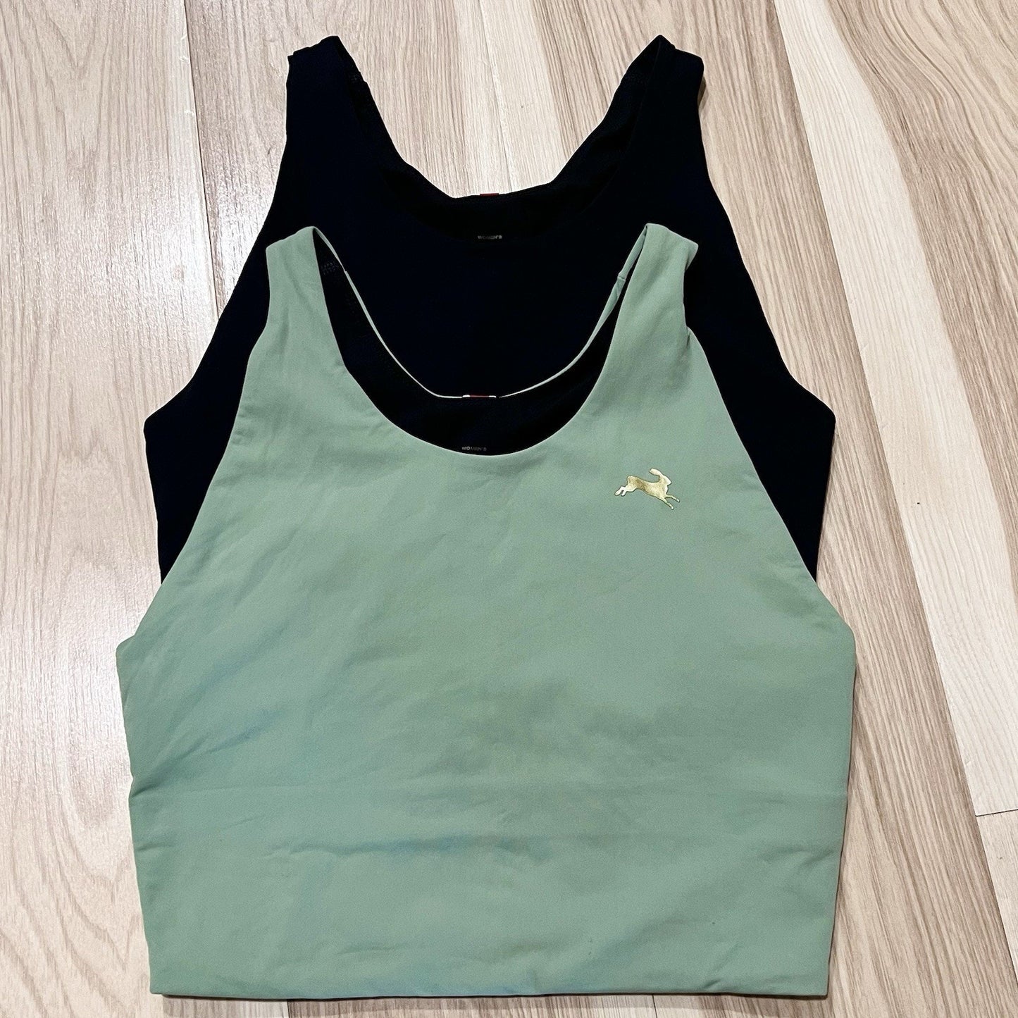 2 x Tracksmith Turnover Crop XS Top Shelf Sports Bra Tank Running Rabbit
