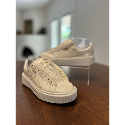 Puma Basket Platform Patent "Oatmeal" (Model: 363314-02) Women’s Size 6