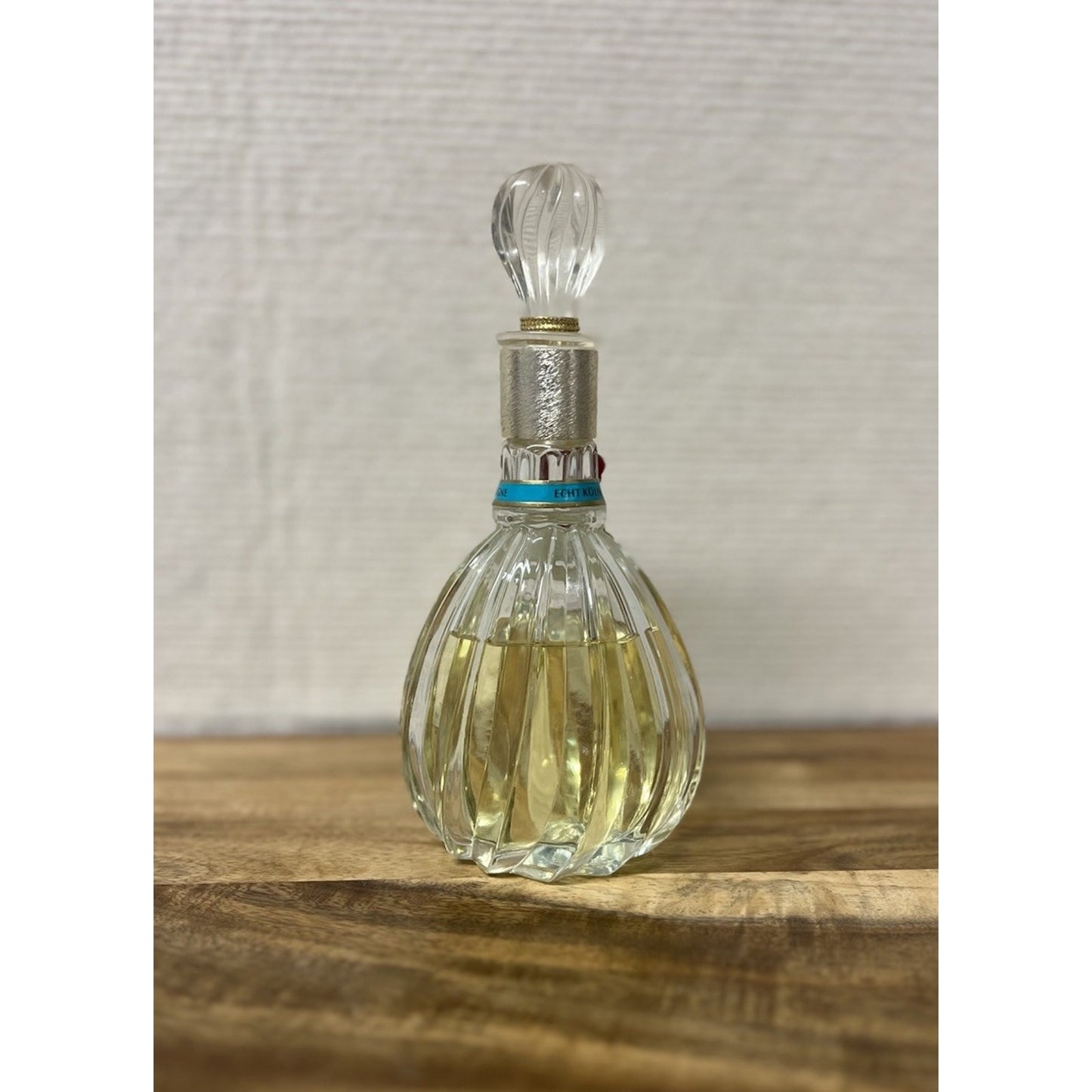 Vtg 4711 “Blau-Gold Doppelt” Eau De Cologne Glass Decanter Flacon 5fl oz
