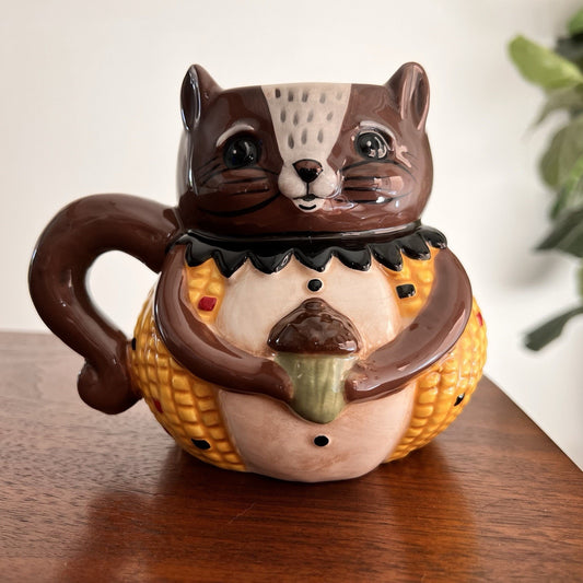 Johanna Parker Squirrel Mug Harvest Critter Retro Vintage Kitsch Anthropomorphic