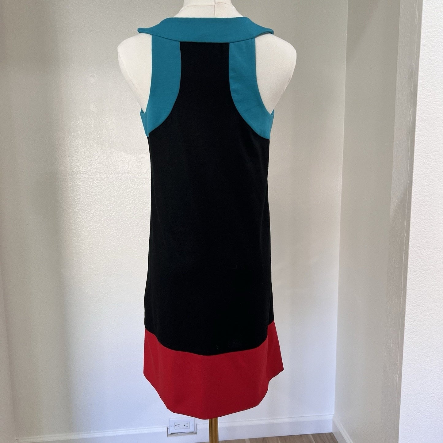 Y2K Miss Sixty XS Mini Dress Colorblock Mod Retro 60s Euro Designer Twiggy