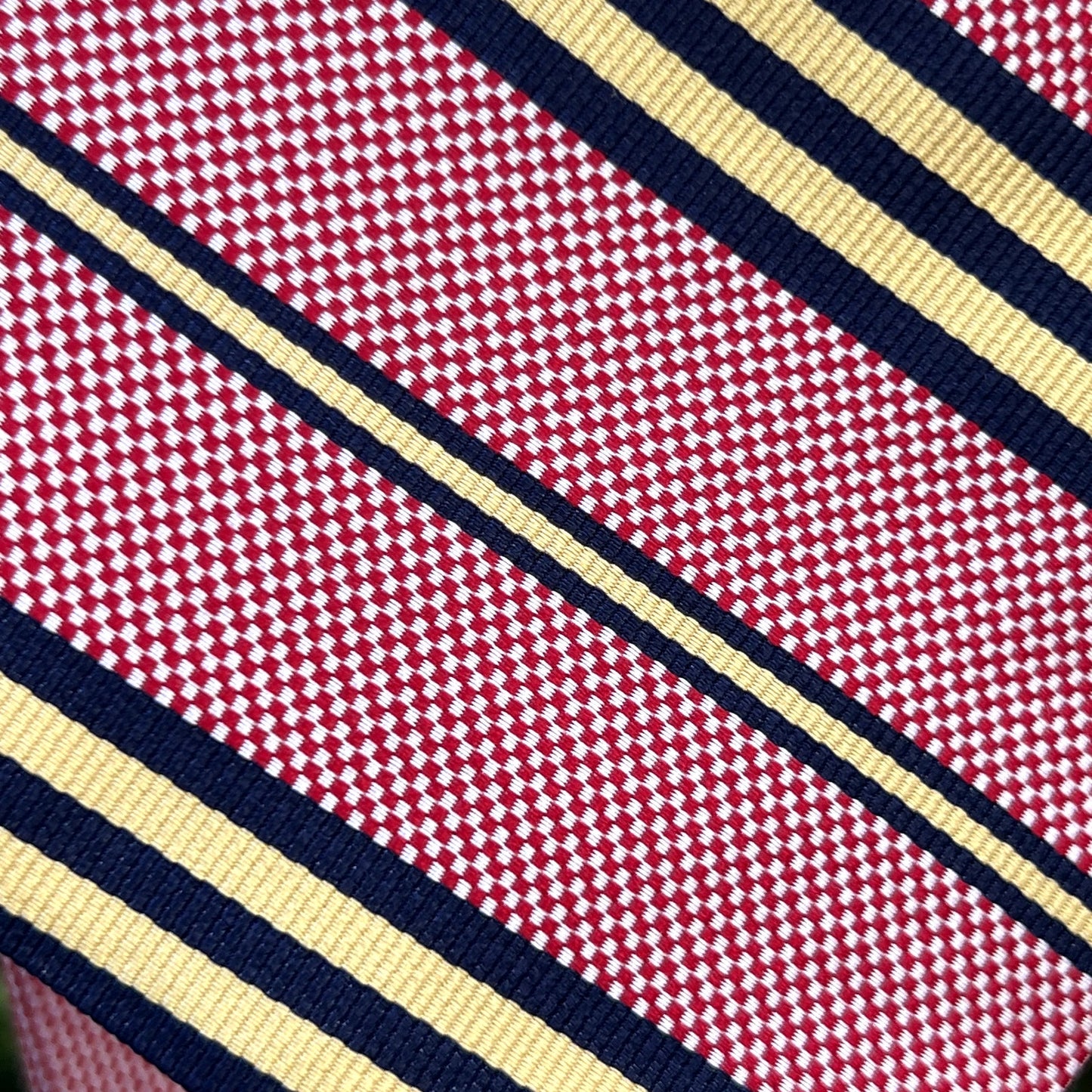 Royal Classic Tailored for Tom James Silk Mens Regimental Striped Necktie