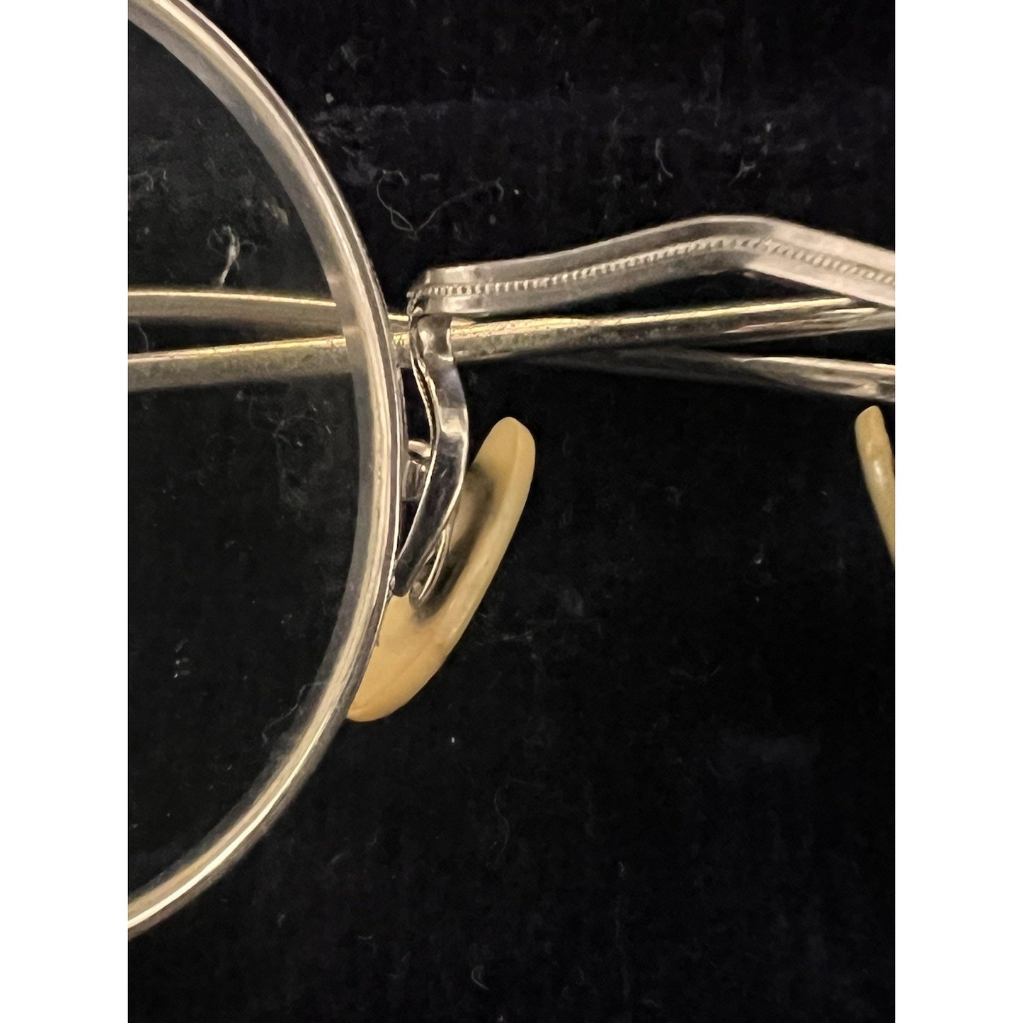 Vintage 19th Century Round Bifocals With Velvet Snap Case