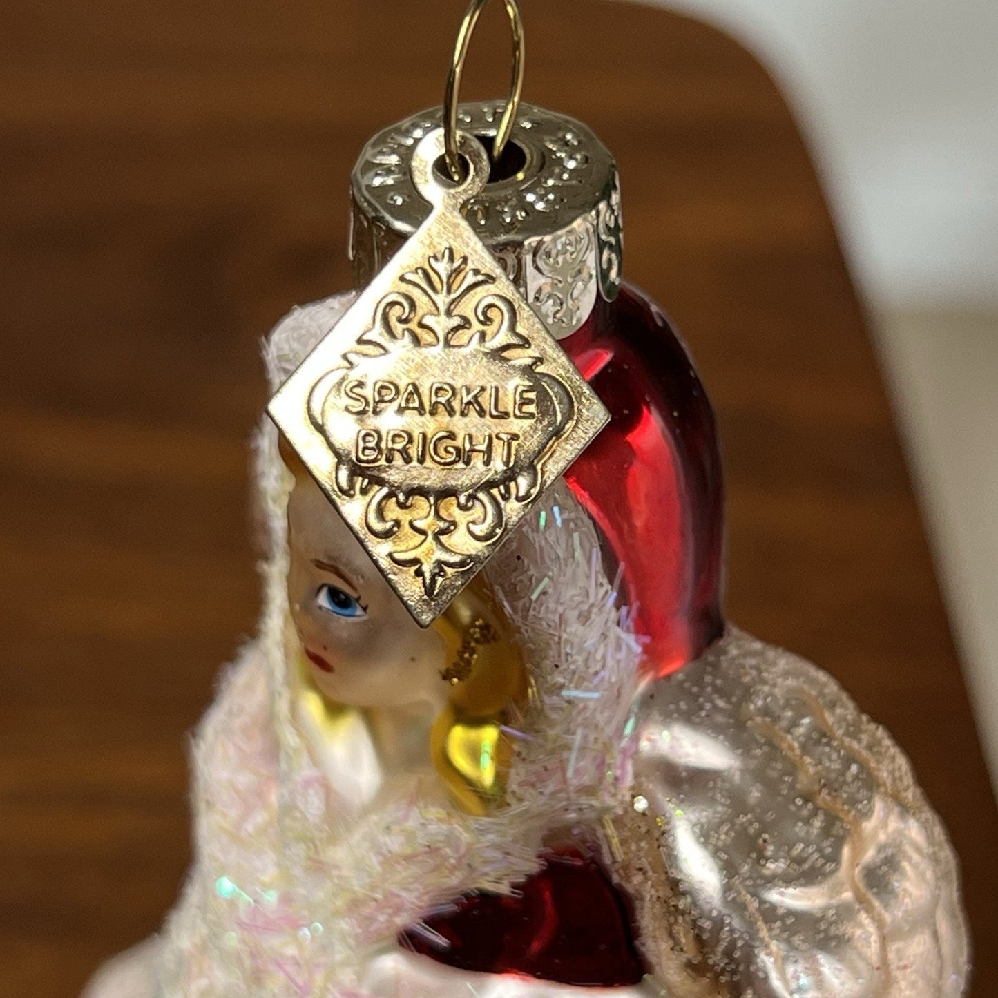 2025 Radko SPARKLE BRIGHT Angel 5.5" Blown Glass Christmas Ornament Hand Painted