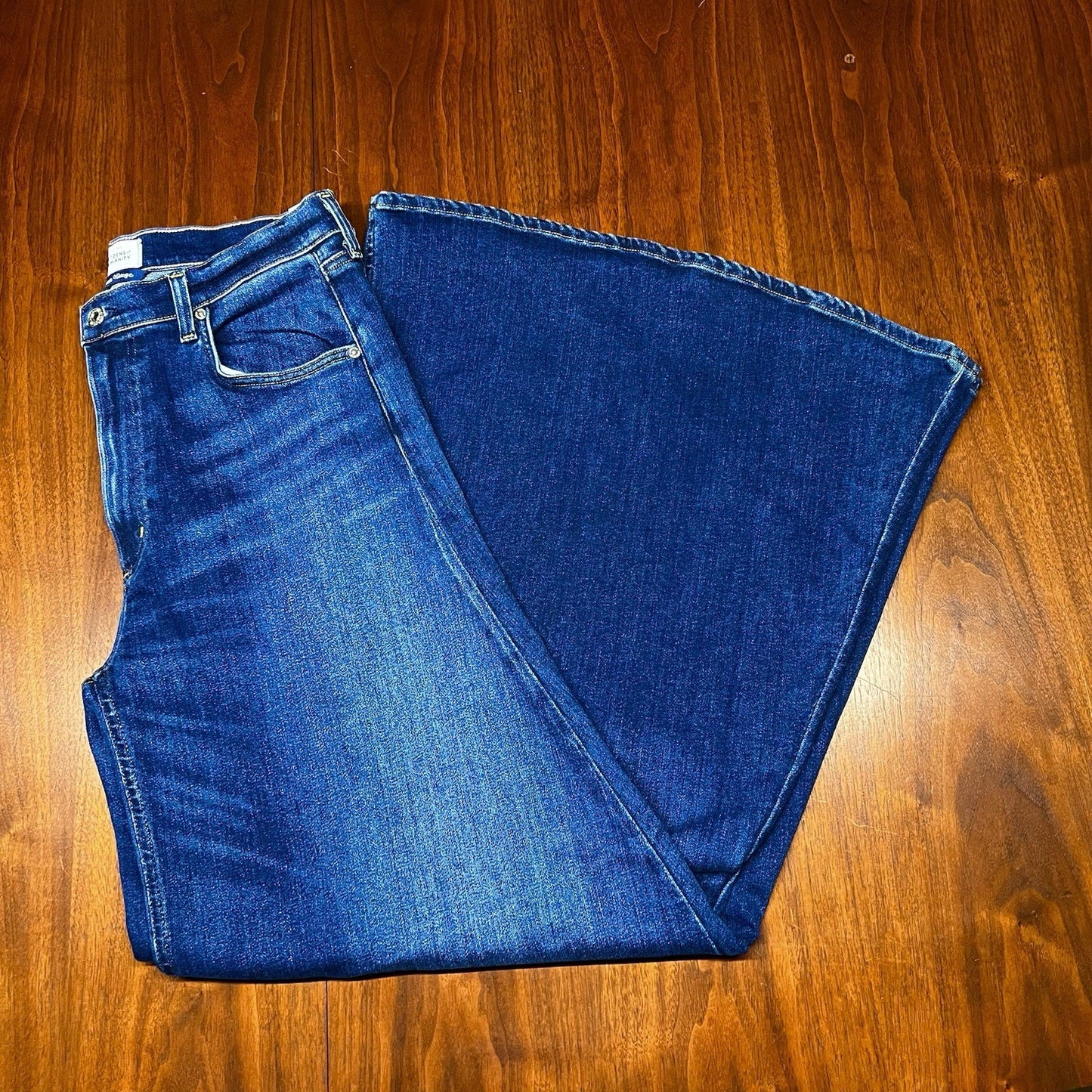 Citizens Of Humanity Amari Ultra Flare Jean (31) 90s Wide Leg Dark Wash Regatta