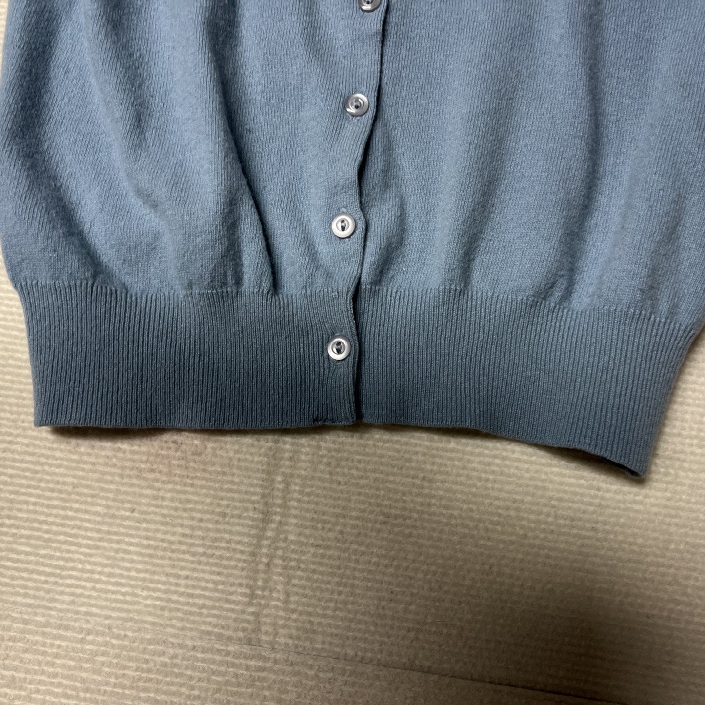 Vtg 1970’s Cashmere By Pringle Of Scotland Baby Blue Button Front Cardigan Sz M