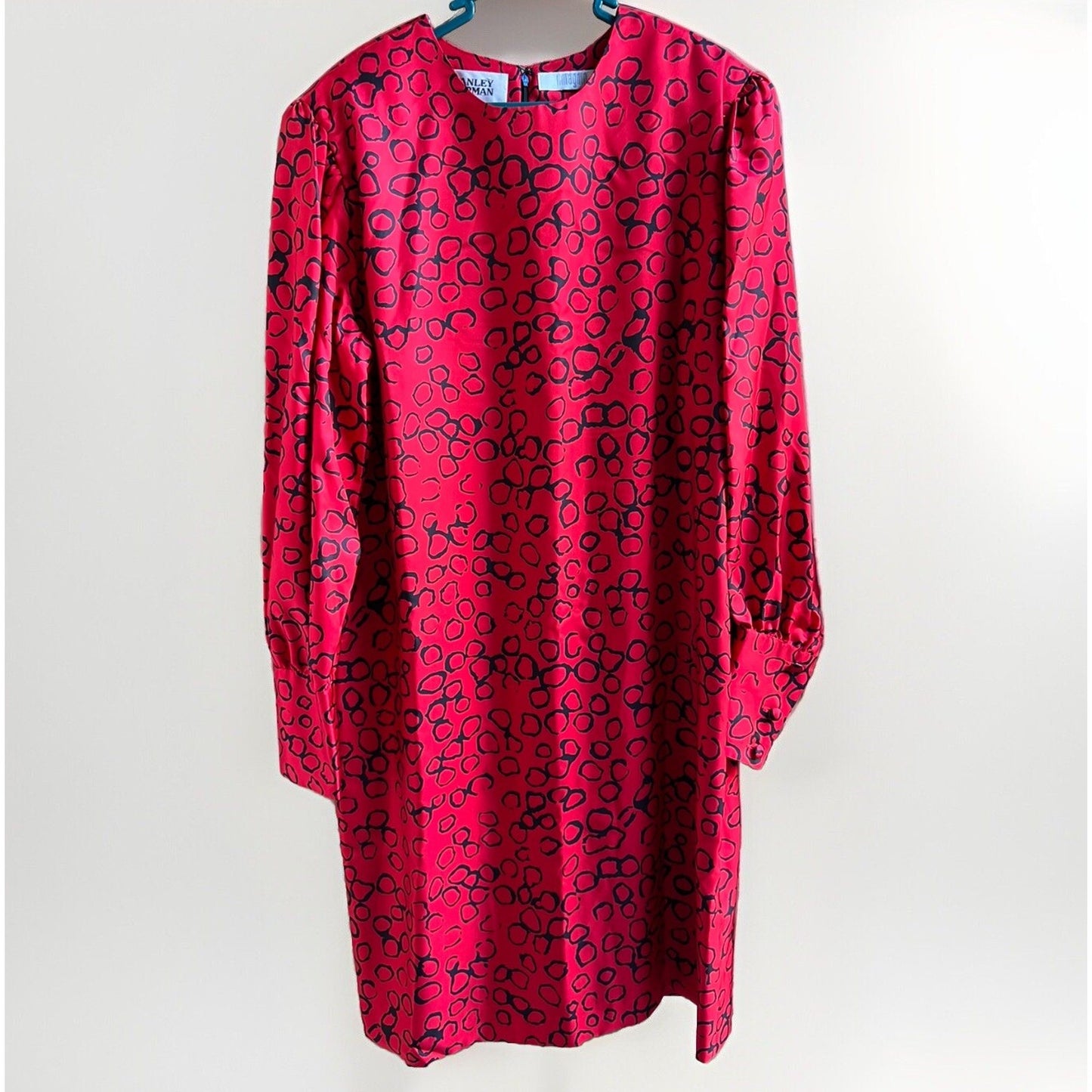NWT 70s I Magnin Stanley Sherman Silk (18) Dress Vintage Mod Retro Designer