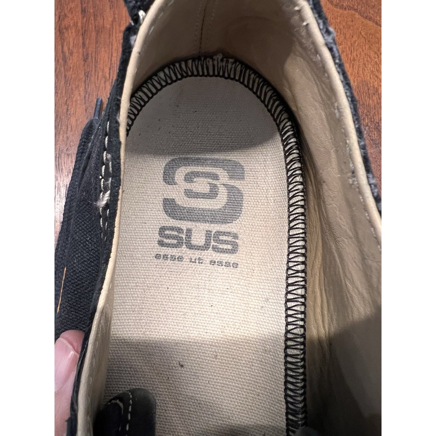 Italian Made SUS Sneakers Designed by Niteman Cordle Black Orange Size 6 Men’s