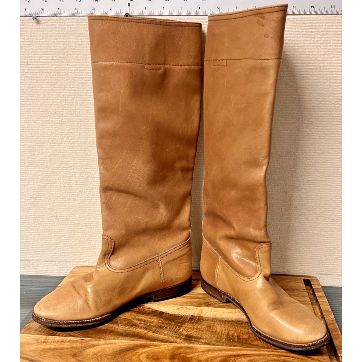 Vintage 80s Banana Republic Travel Safari Leather Italian Riding Boots Sz 7