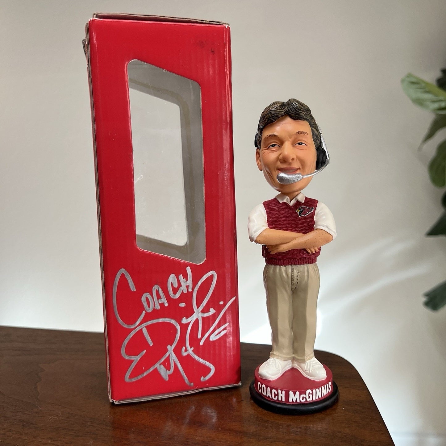 Signed Coach McGinnis Legends Of The Field Cardinals Ltd Edition Bobblehead