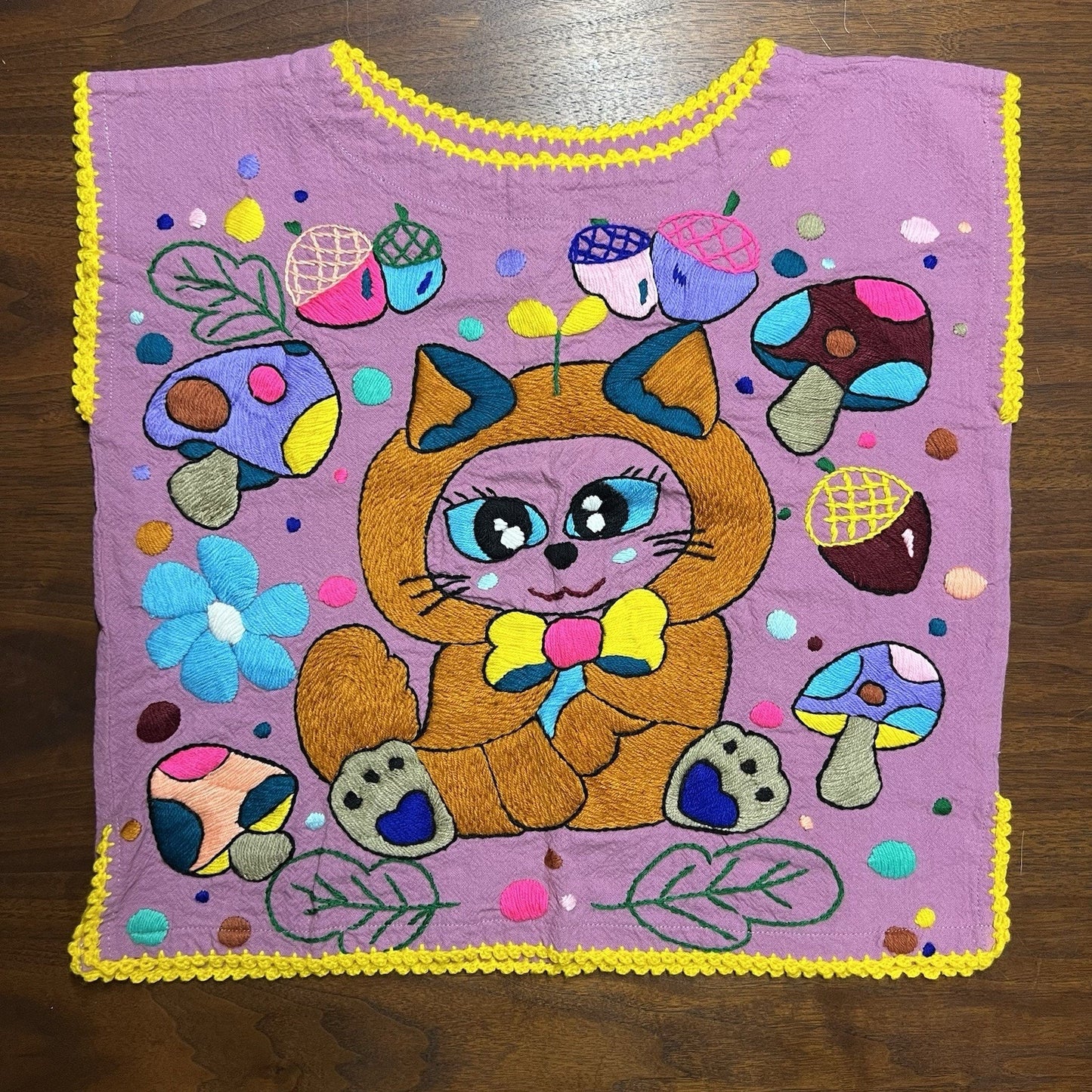 Cat Lady Shirt Kittens Handmade Crafty Kitsch Tacky Maximalist Colorful Crazy