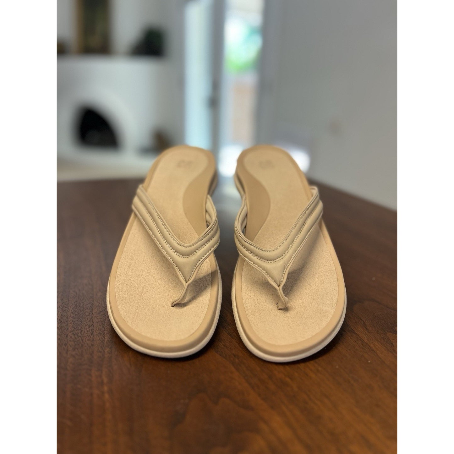 ABEO Laguna Thin Strap Sandals In Cuban Sand Orthotic Support Women’s Size 9.5