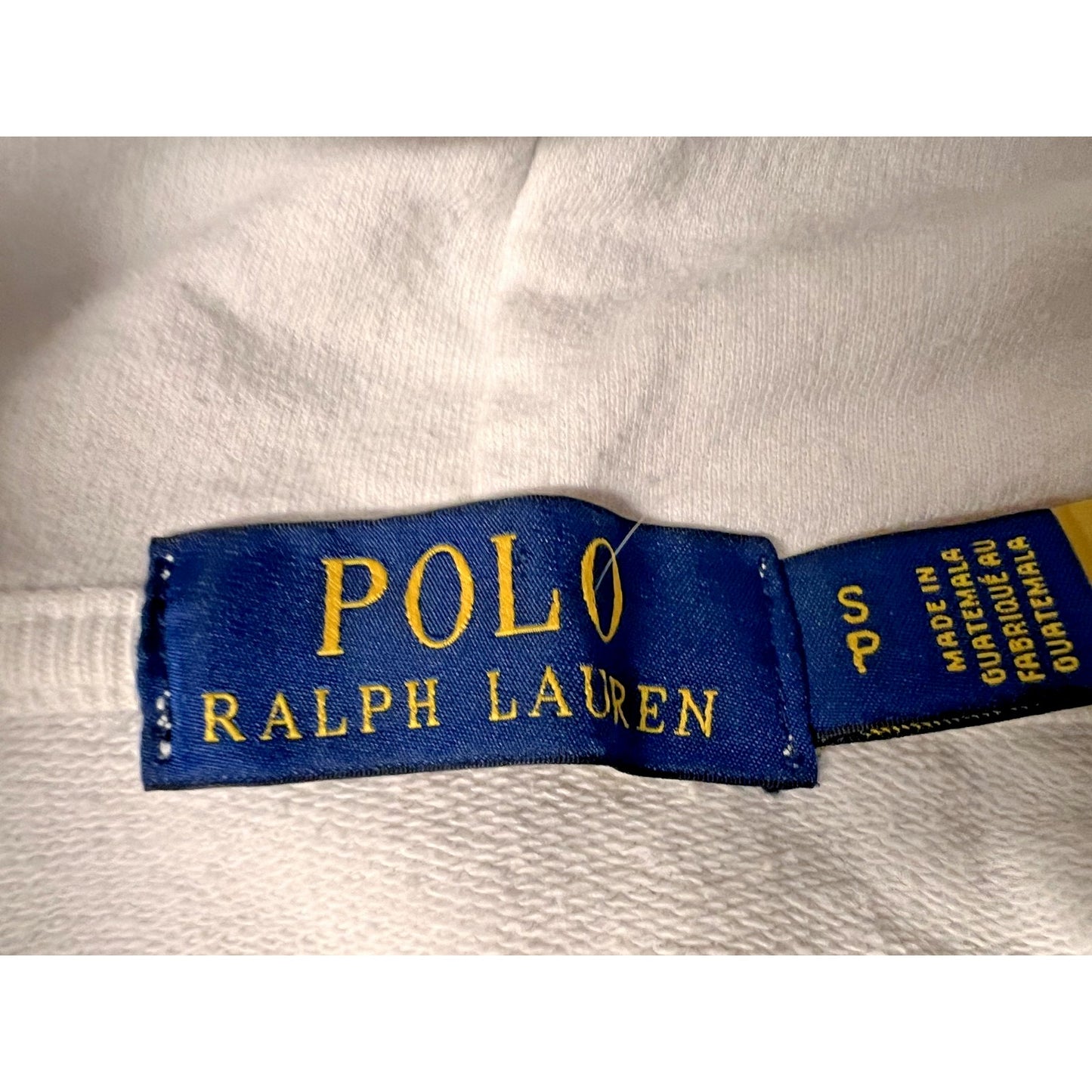 Polo Ralph Lauren Hooded Sweatshirt White Iconic Polo Bear Graphic Size Small