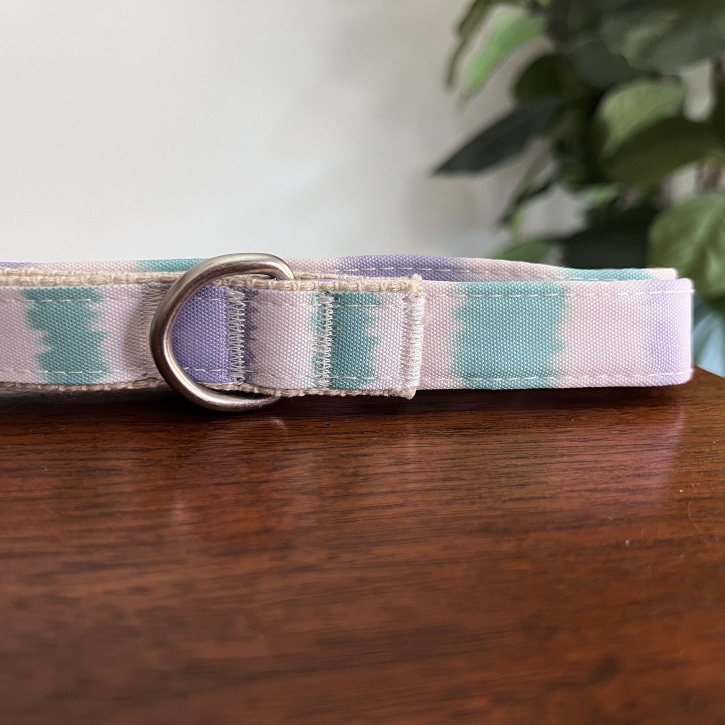 NWT Top Paw 4’ Short Canvas Tie Dye Purple Teal Unisex Puppy Dog Leash D-Ring