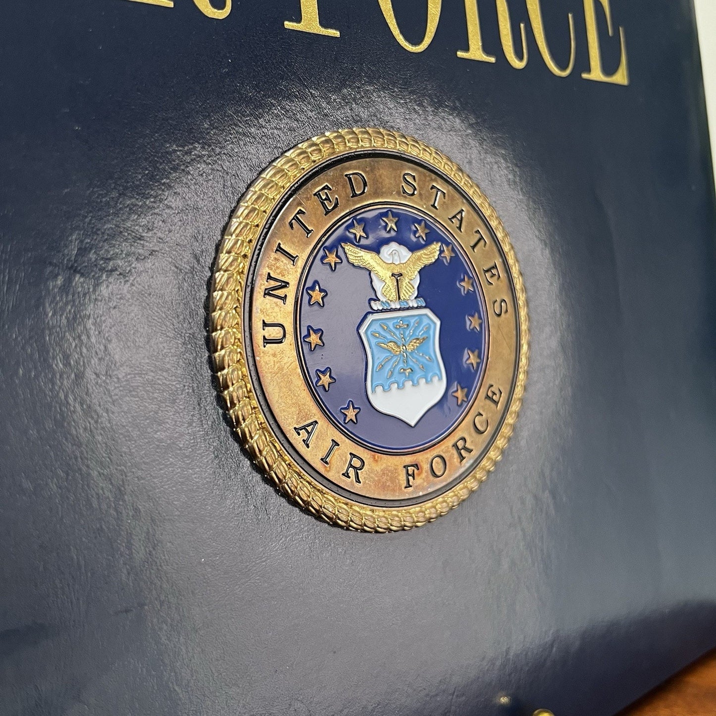 US Air Force Scrapbook Memory Book Gold Seal Veteran USAF, ROTC, JRROTC