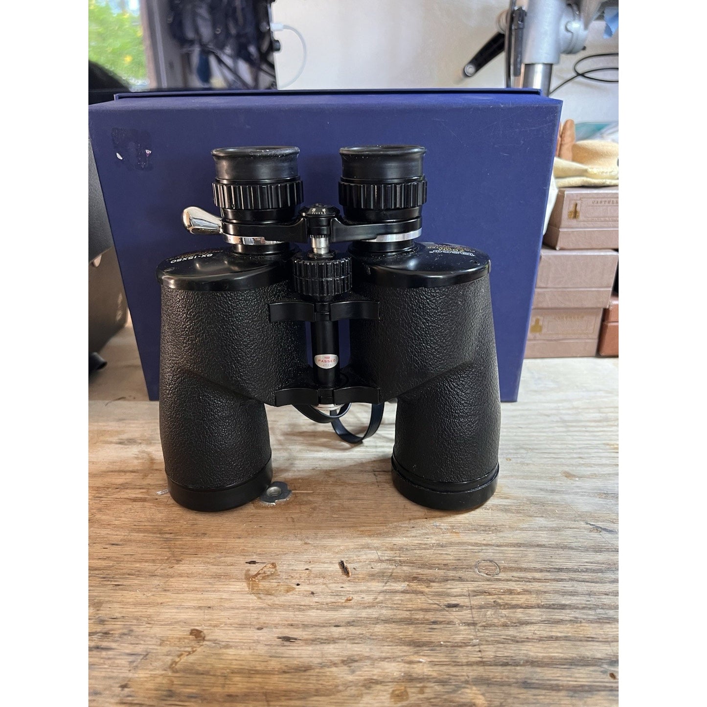 Vintage Taco Model No 105 8X - 15x50 Zoom Fully Coated Wide Angle Binoculars