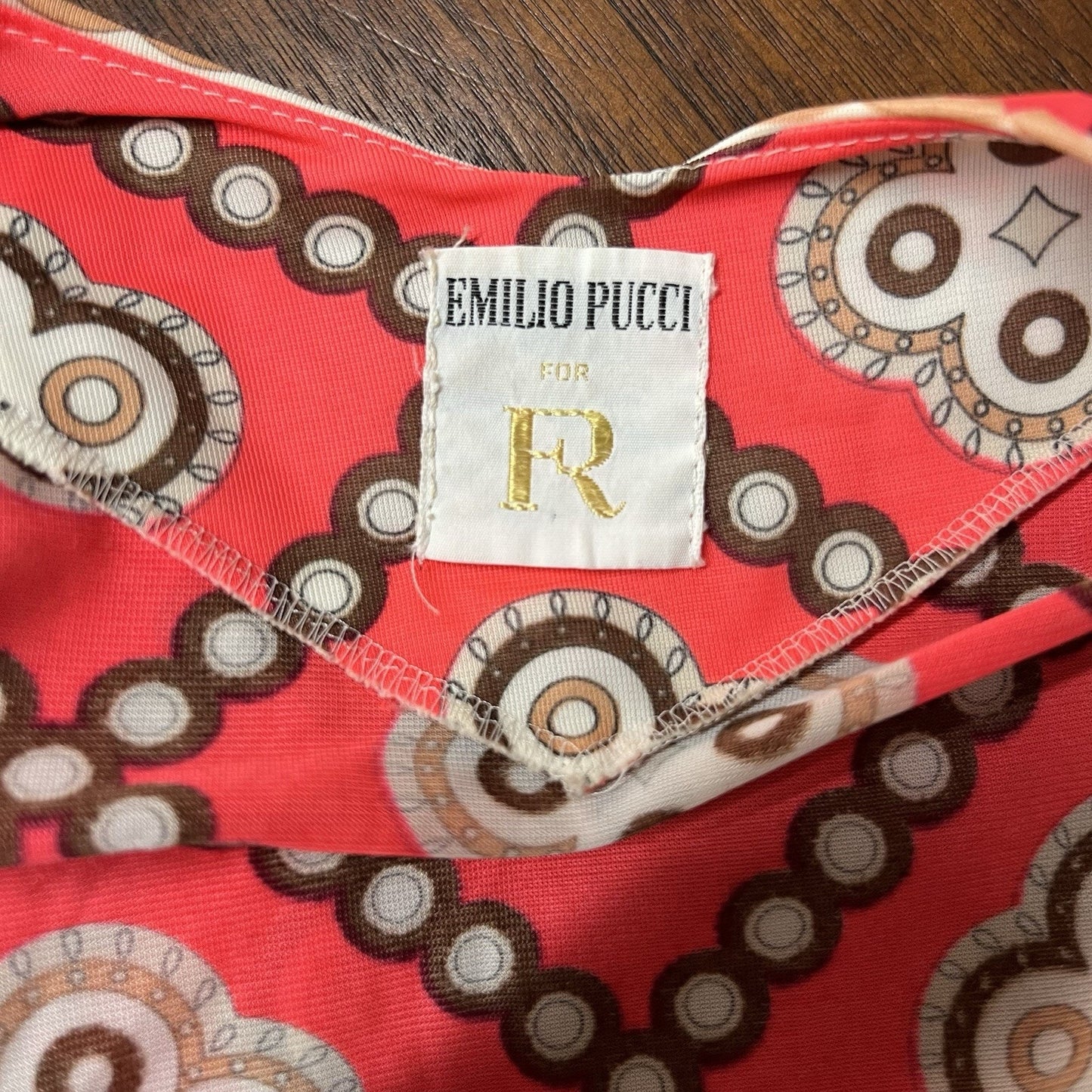 RARE Emilio Pucci Formfit Rogers EPFR Kimono Robe Hostess Gown Mod Psychedelic