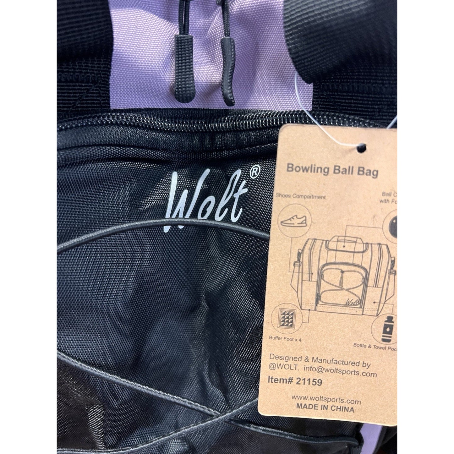 NWT WOLT Iight Pink 4 Pocket Single Ball Bowling Bag