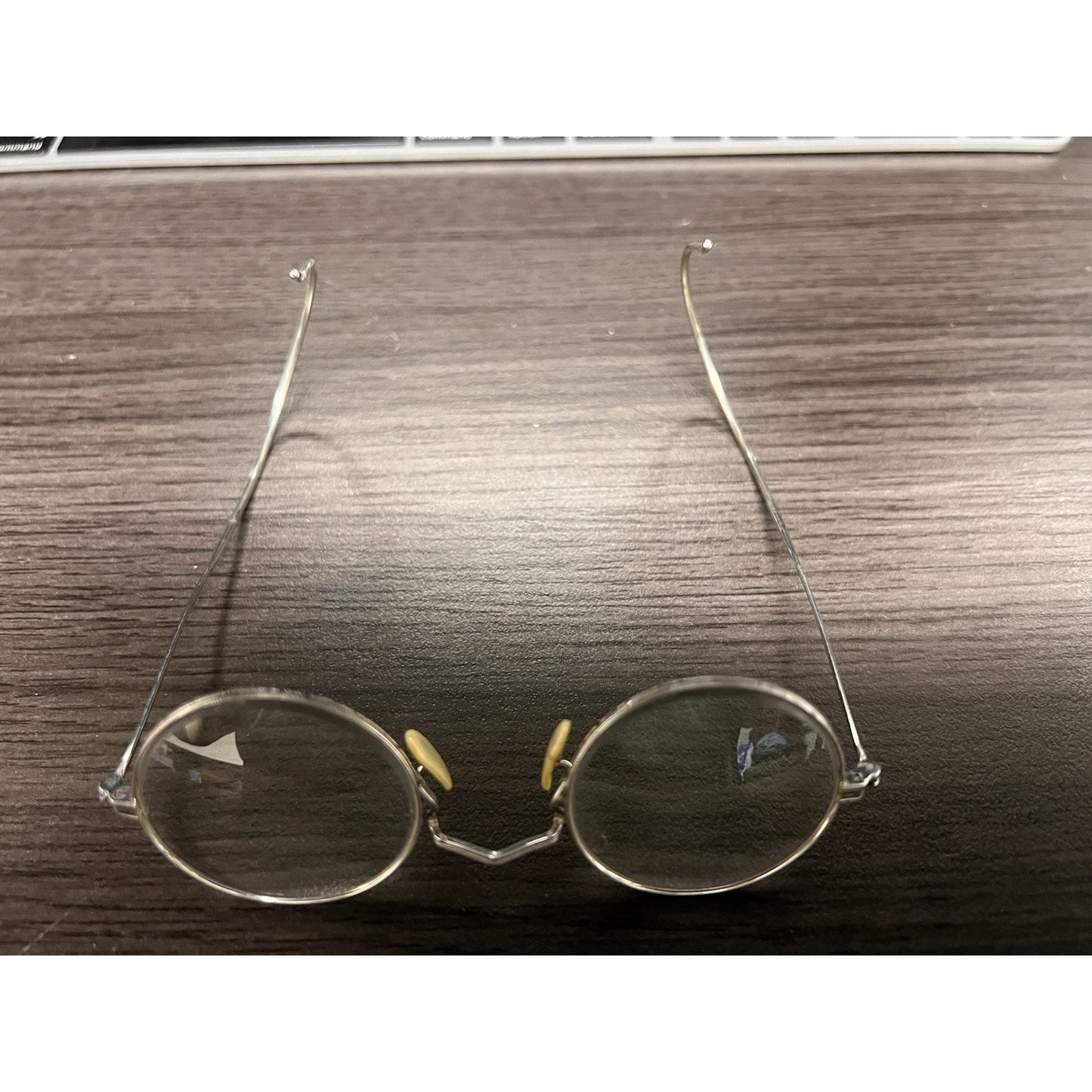 Vintage 19th Century Round Bifocals With Velvet Snap Case