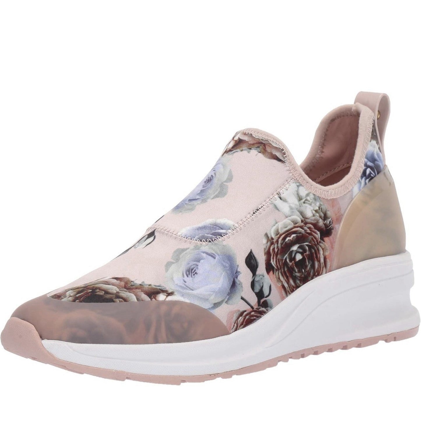 Taryn Rose Zabella Sneaker Shoe Slip On Platform 10M Pink Floral Memory Foam