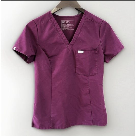 Figs Catarina One-Pocket Scrub Top XS Deep Purple Ltd Edition Color Women PO4229