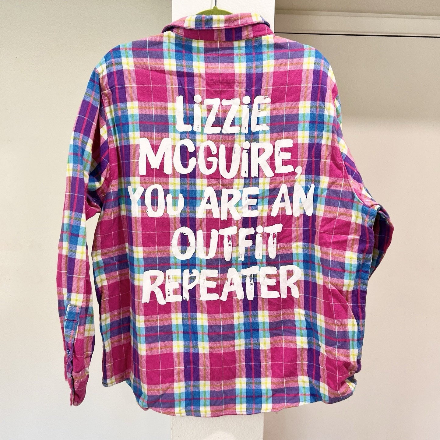 Lizzie McGuire Cakeworthy 2XL Pink Plaid Flannel Outfit Repeater Y2K Icon