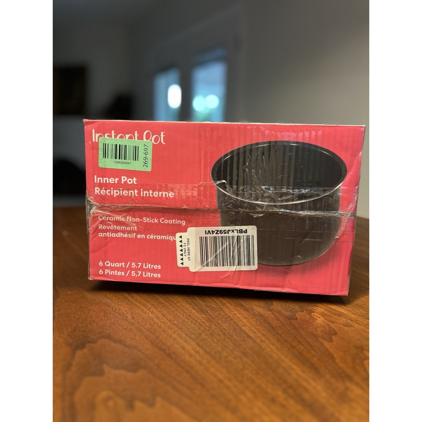 NOB Instant Pot 6 Qt Inner Pot Ceramic Non-Stick Coating Replacement Pot