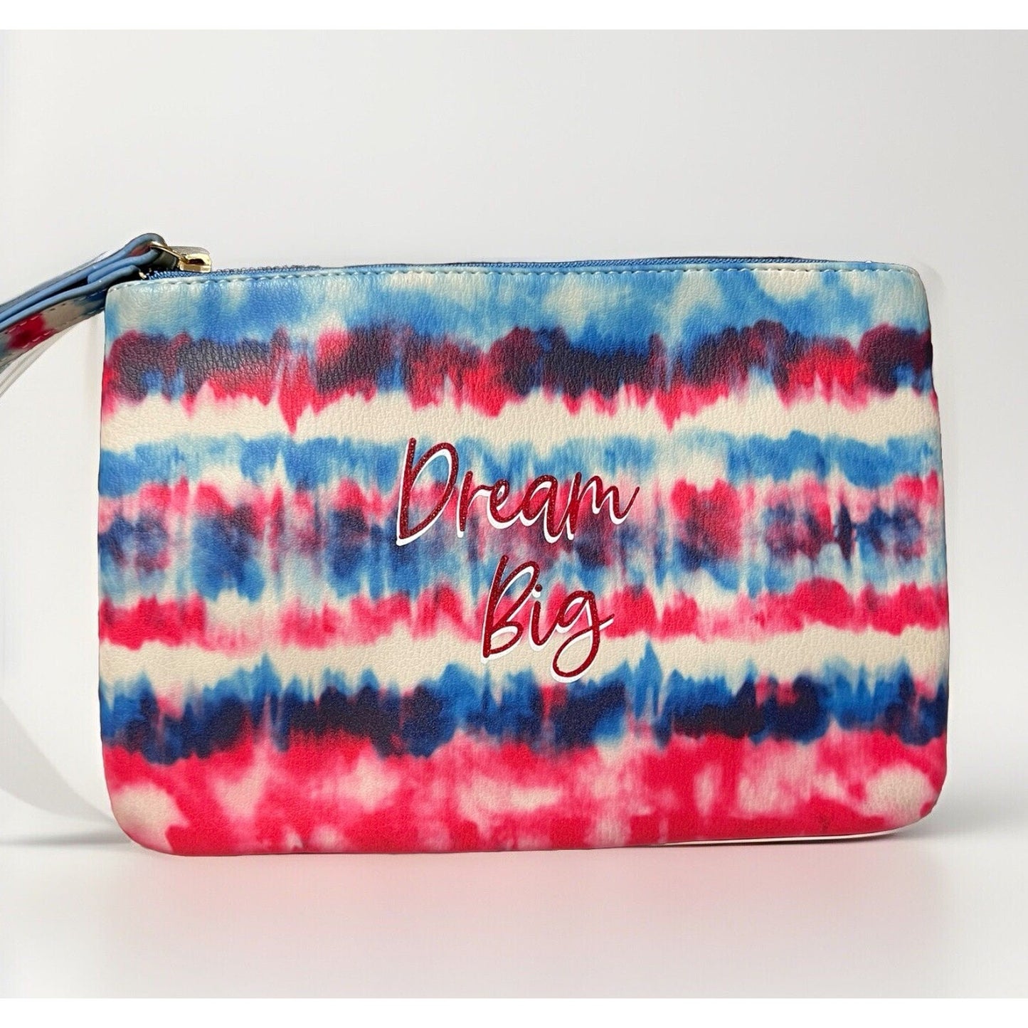 NWOT Betsey Johnson Wristlet Wallet Purse Makeup Bag “Dream Big” Motivational