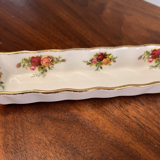 Royal Albert Old Country Roses Mint Dish Candy Olive Bone China Trinket Tray