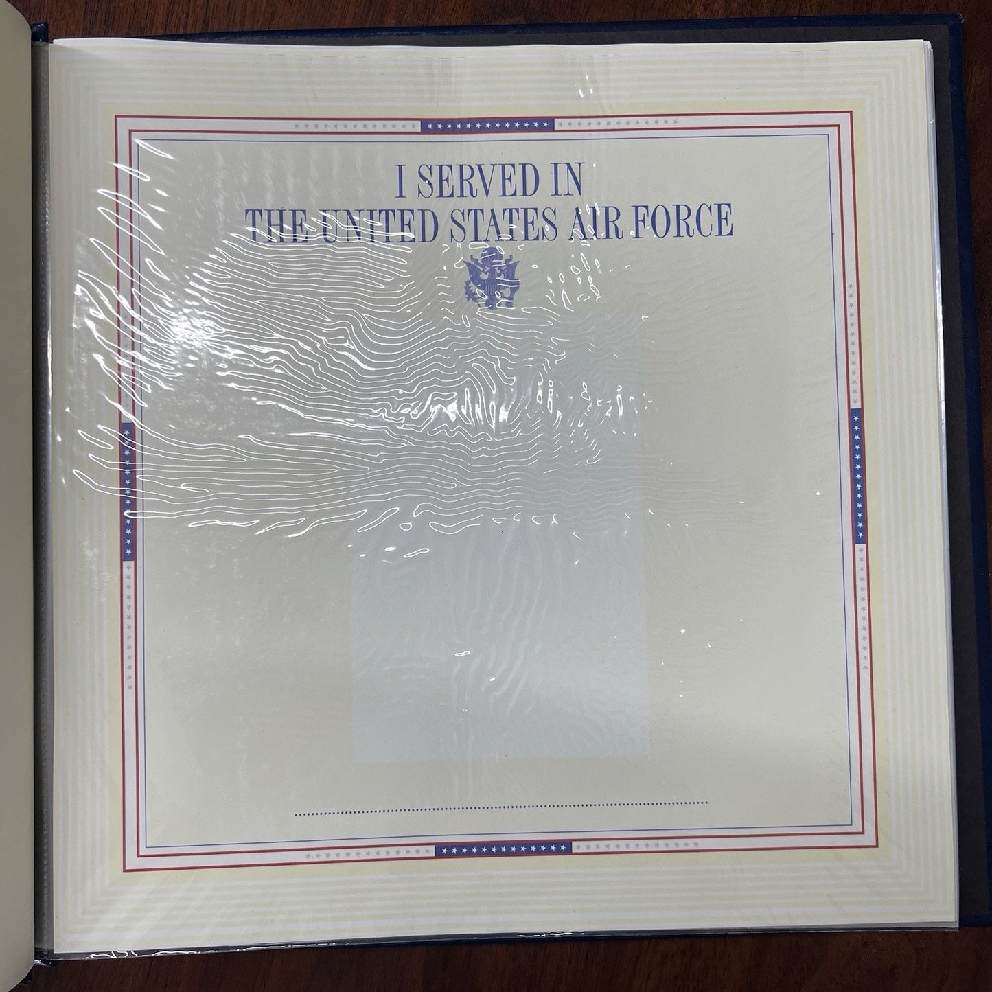 US Air Force Scrapbook Memory Book Gold Seal Veteran USAF, ROTC, JRROTC