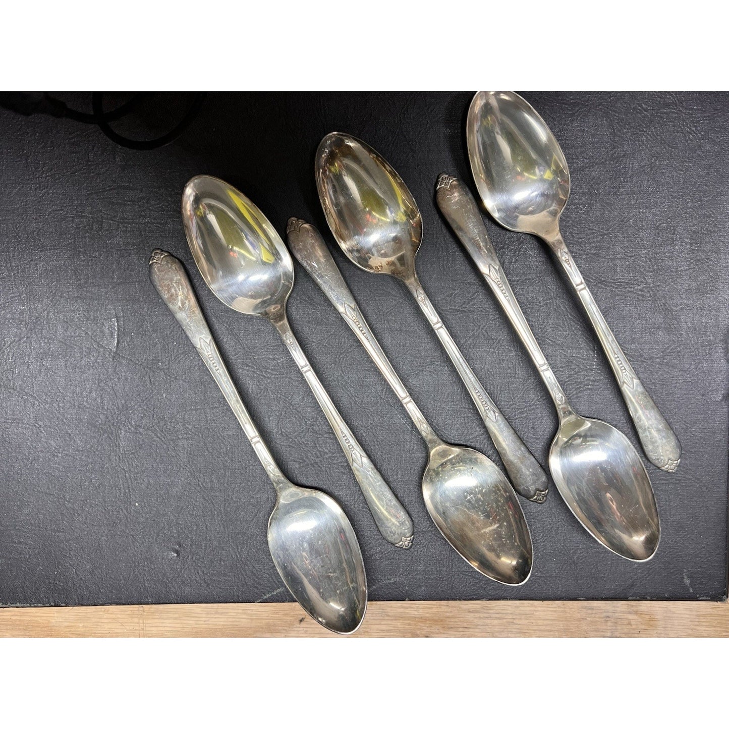 Vintage Rogers XII Flatware 61 Piece Set In TARNDT Chemically Treated Wood Box