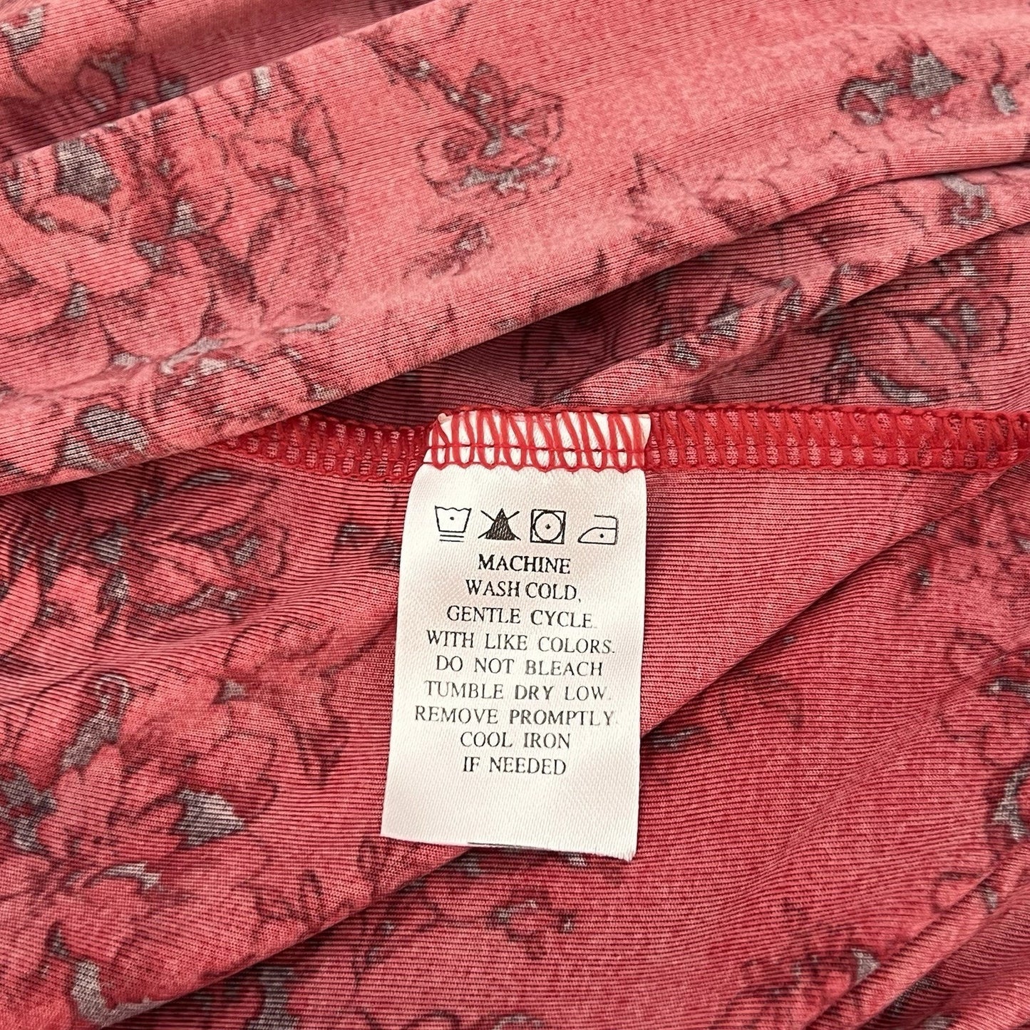 California Dynasty M/L Vintage Lace Red Floral Robe Kimono Belt Romantic Sexy