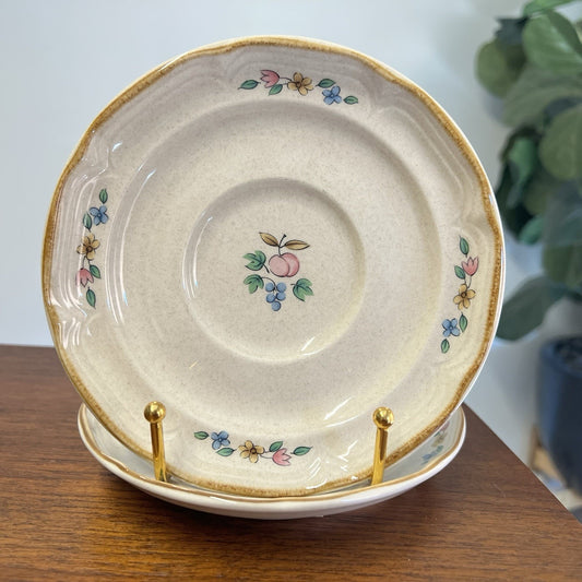 International Heartland Set 4 Bread Dessert Salad Plates Farmhouse Cottagecore