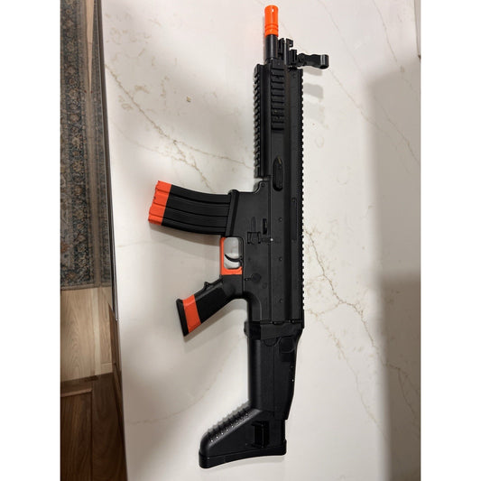 Cybergun FN Herstal SCAR-L Spring Airsoft Rifle Foldable Stock Black