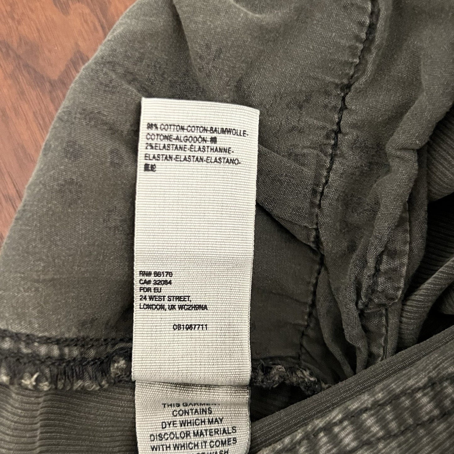 We The Free Free People Corduroy Button-Fly Green Stretch Skinny Jean Pant Retro