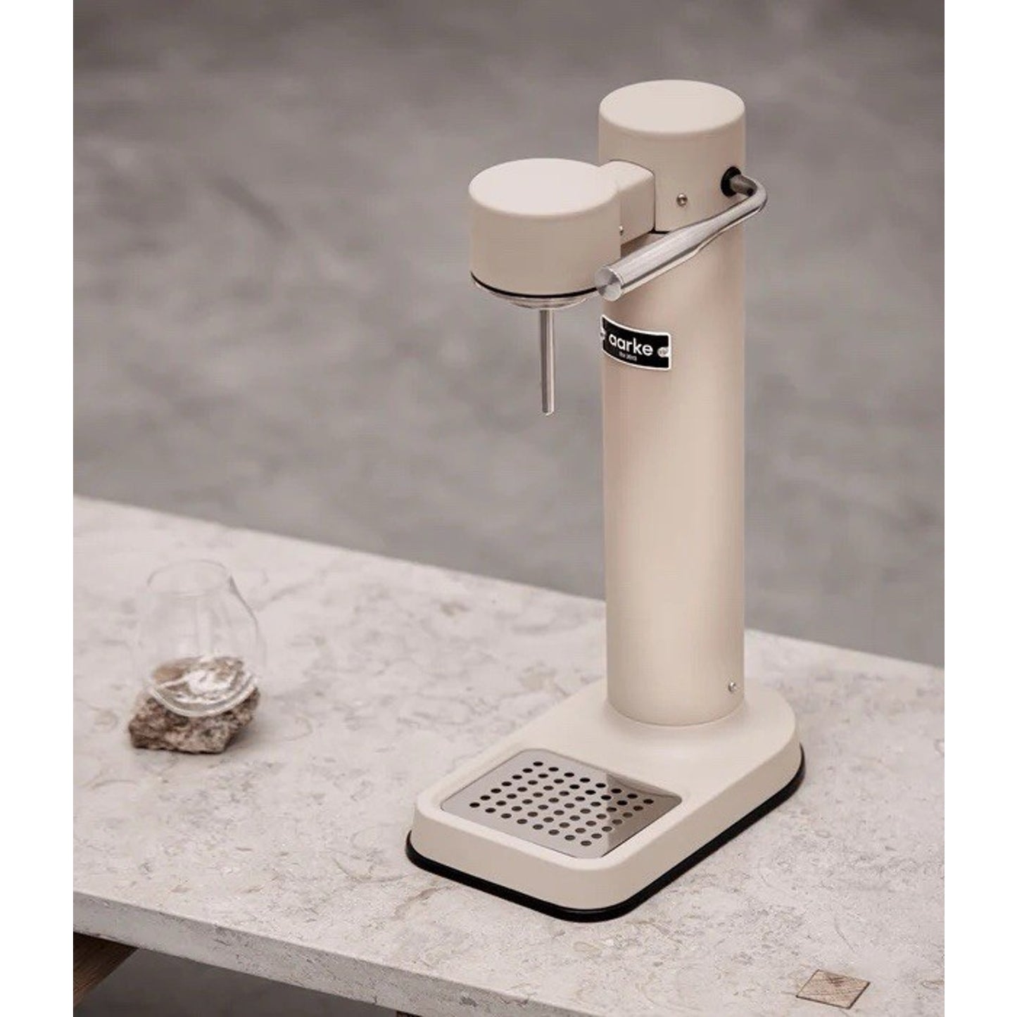 Aarke Carbonator 3 Sparkling Water Maker Sand Matte Bottle Cordless Minimalist
