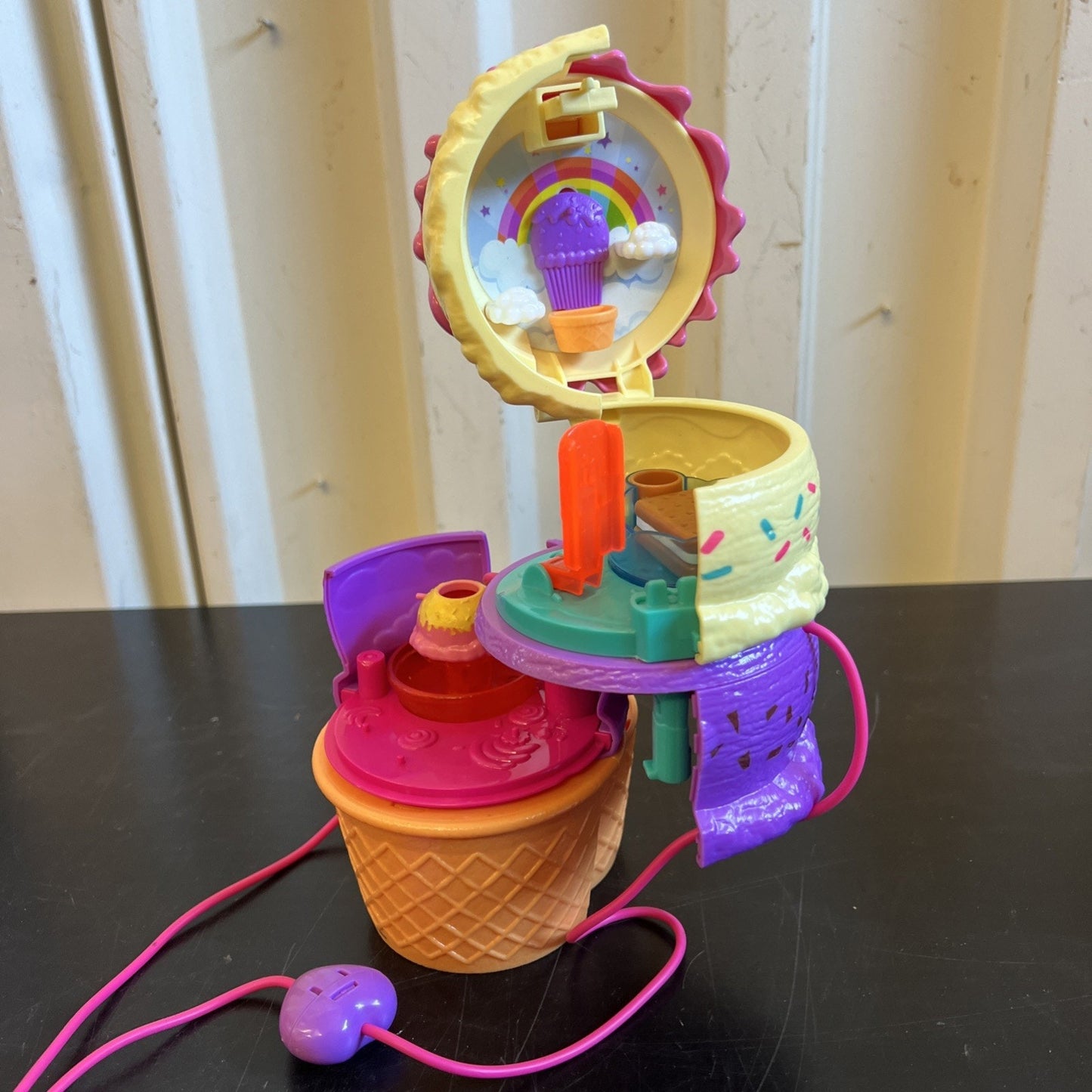 Polly Pocket Spin ‘n Surprise Compact Playset Ice Cream Cone Shape Playground