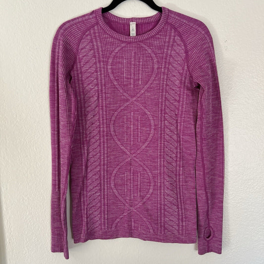 Sz 6/S Lululemon Rest Less Long Sleeve Pullover Shirt Running Yoga Thumbholes