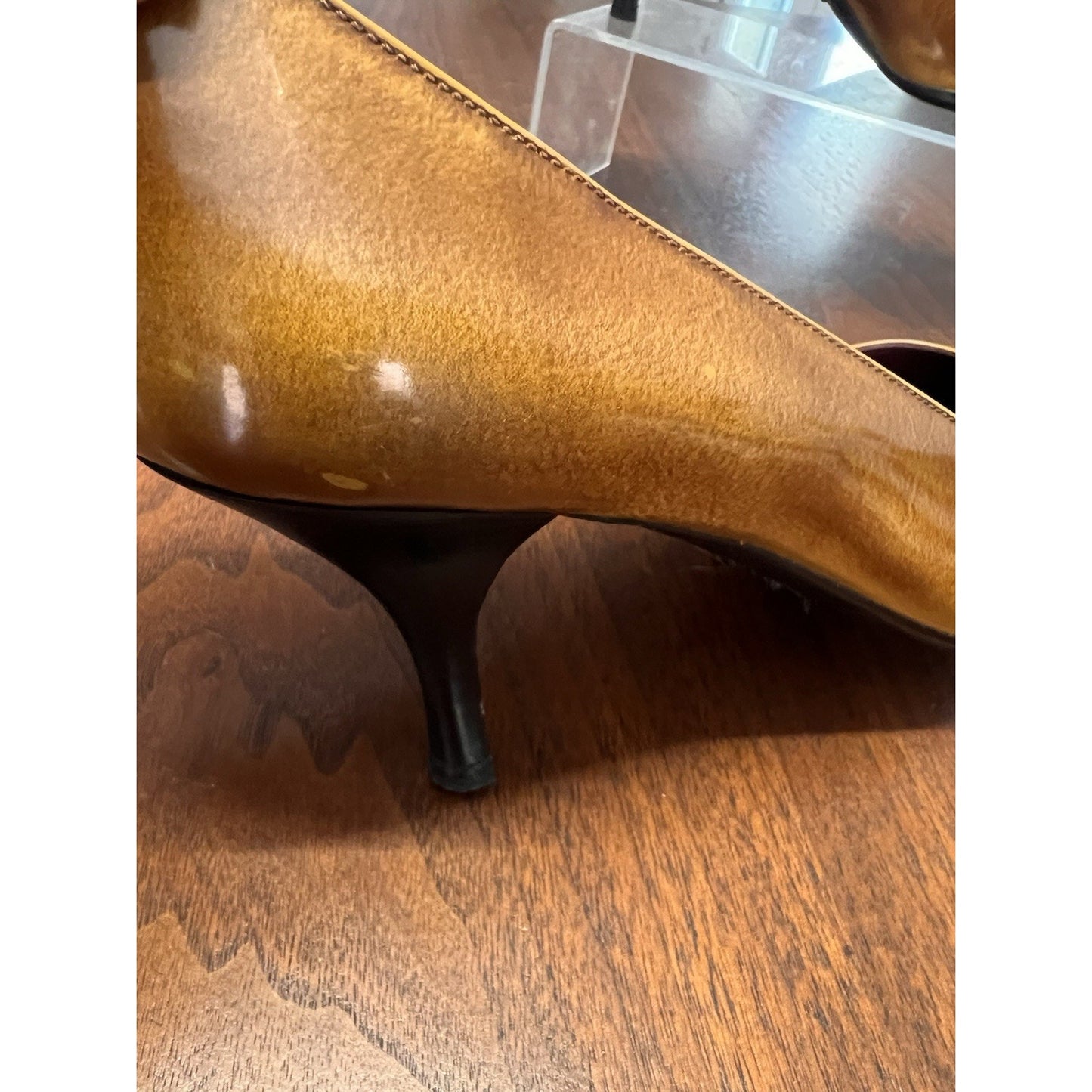 Vintage Prada Pointed-toe Brown Leather Pumps Women’s Size 38 / 7.5