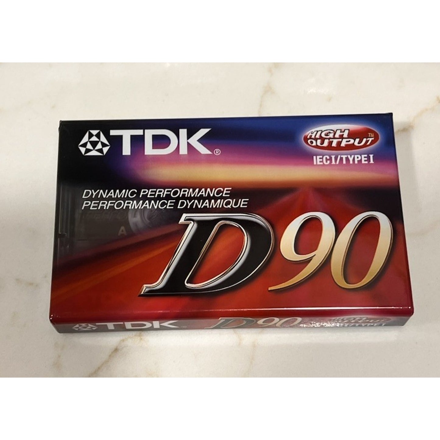 Vtg TDK D90 High Output Blank Audio Cassette Tape Type I Normal Bias NOS Sealed
