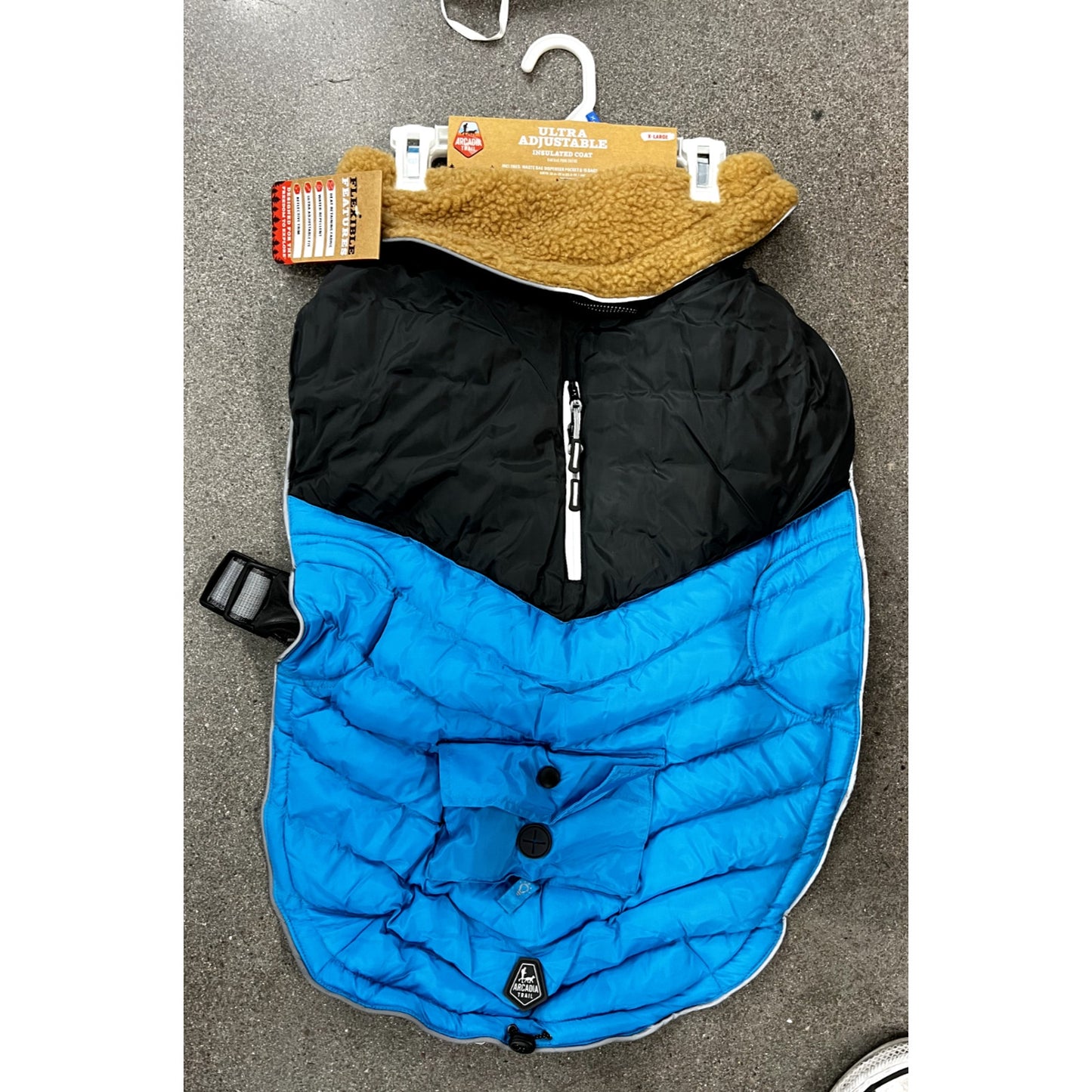 Arctic Trail Ultra Adjustable Dog Jacket in Blue Available in XXL/XL/L/M
