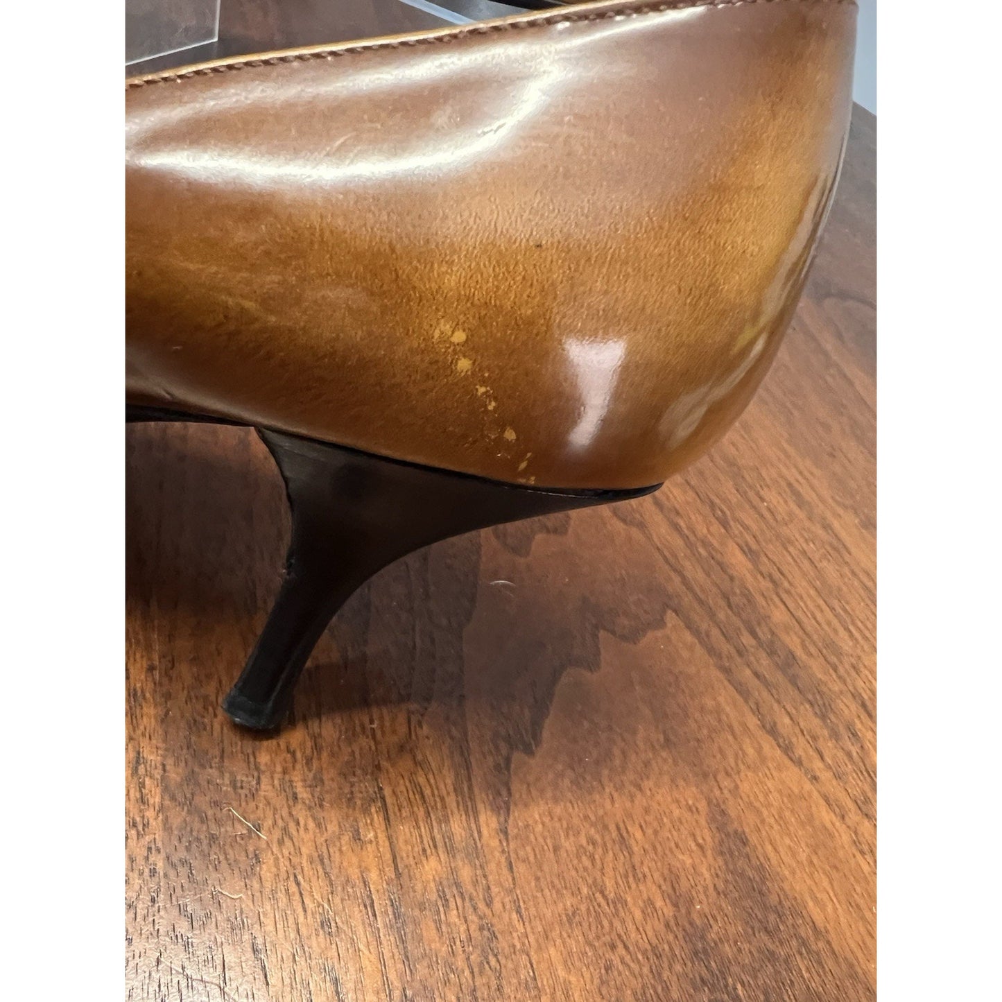 Vintage Prada Pointed-toe Brown Leather Pumps Women’s Size 38 / 7.5