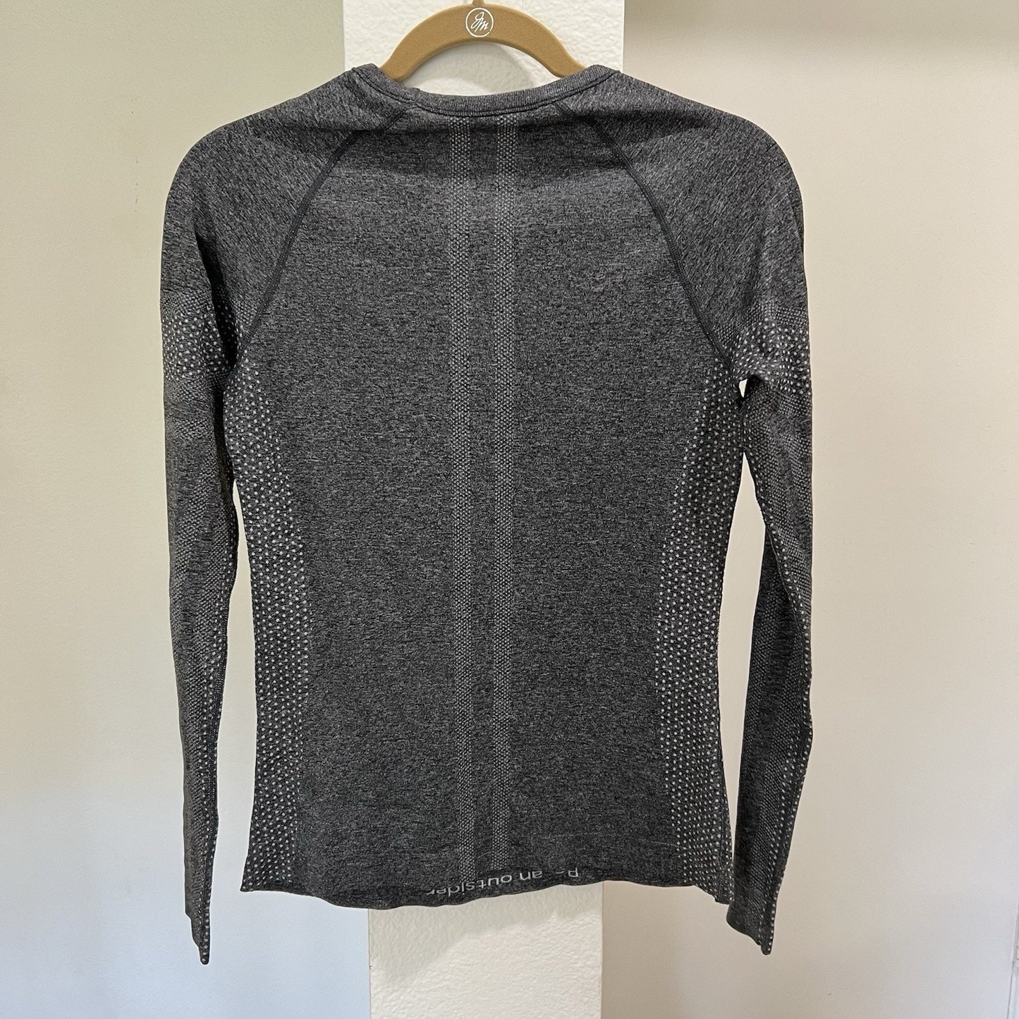 Seamless Long Sleeve Underscrub Shirt Graphite Gray Women Small Thermal Stretch