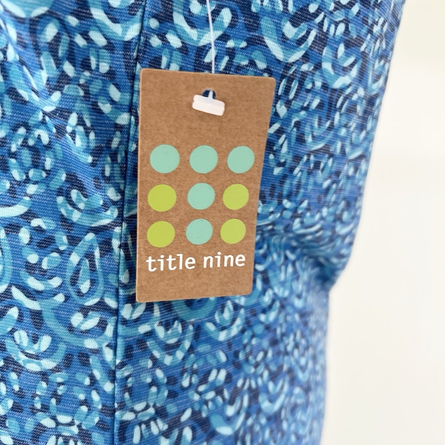 Title Nine Sleeveless Tank Top Small Blue Athletic Tunic Bali Golf Open Back