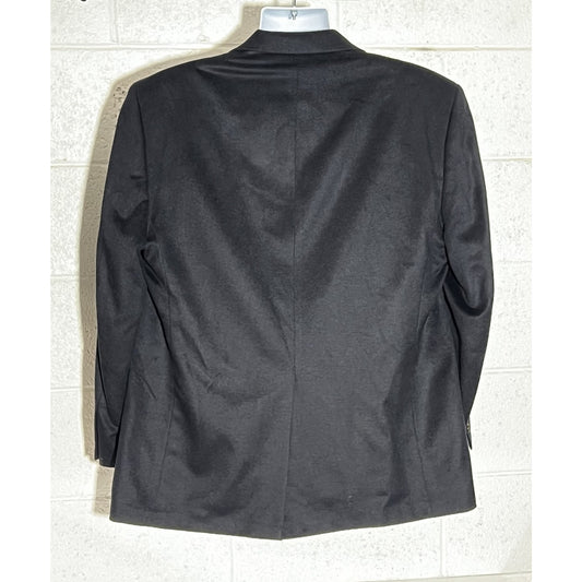 Lauren By Ralph Lauren 2 Button Black Silk/Wool/Cashmere Suit Jacket 46R
