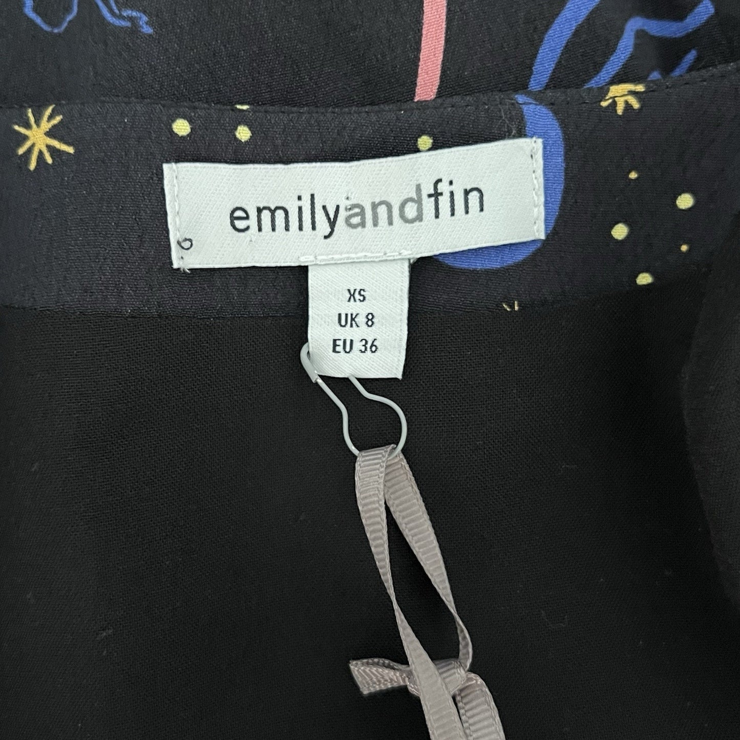NWT RARE Emily & Fin XS Felicity Long Fit & Flare Party Dress Retro MCM Vintage