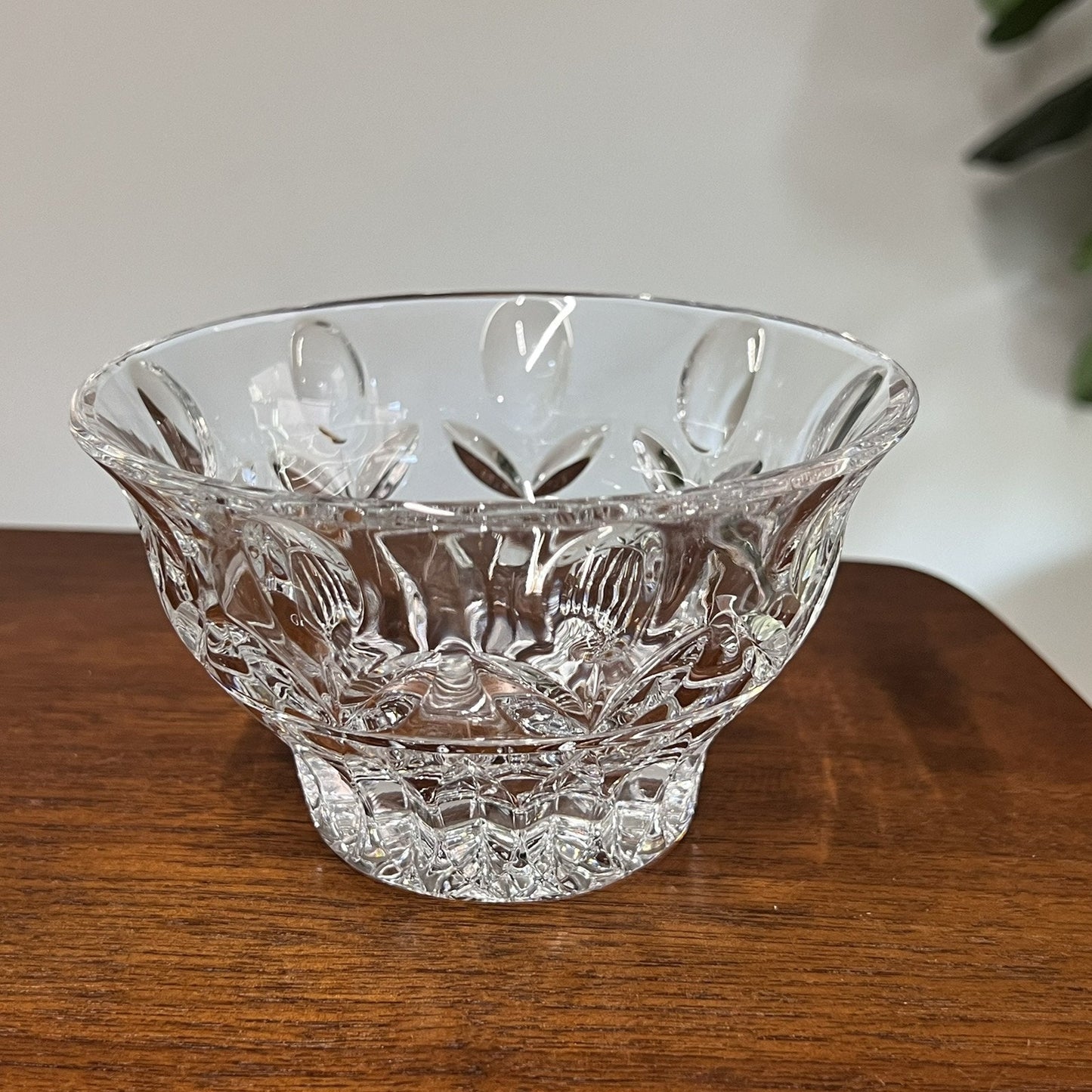 Block “Tulip Garden” 24% Lead Crystal 5” Bowl Hand Crafted Danish Scandinavian