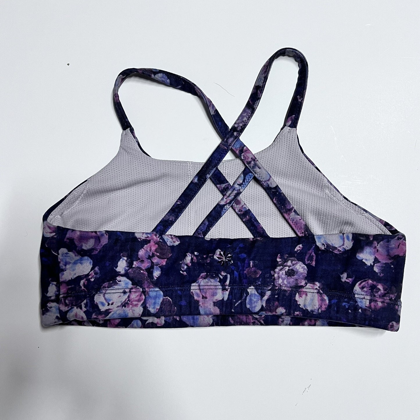 Athleta Girl Size 14 XL Sports Bra Strappy Full Coverage Criss Cross Back Purple