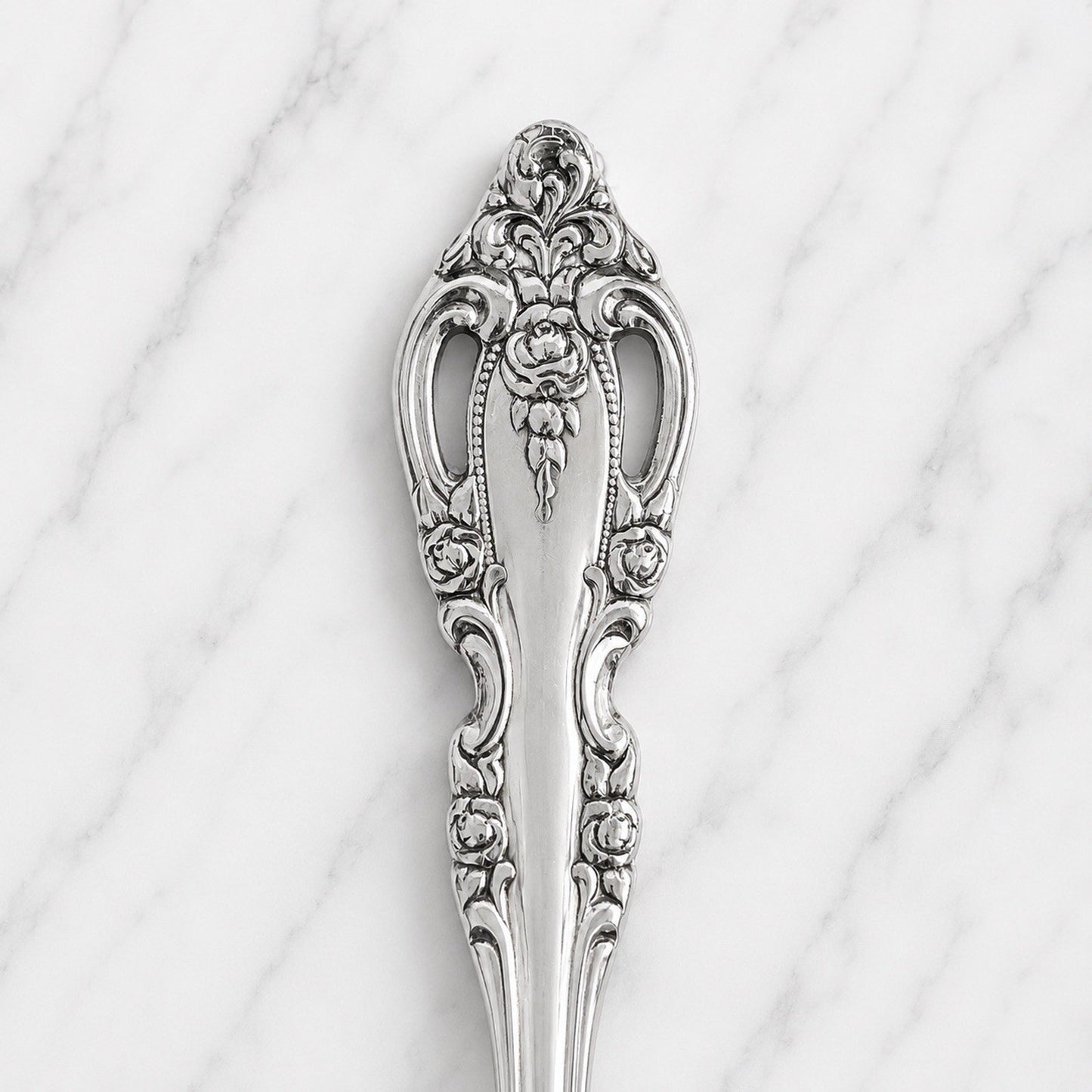 Oneida Community BRAHMS Stainless Serving Tablespoon Silverware Flatware Rococo