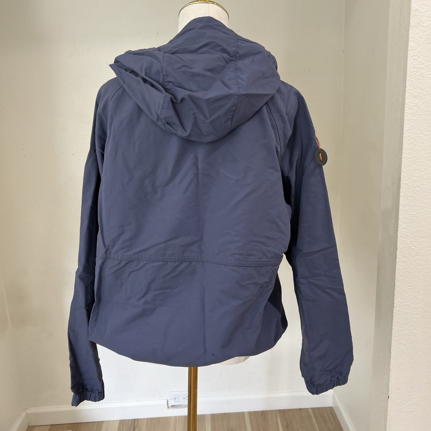 LL Bean Women (L) Anorak Windbreaker 1/2 Zip Hood Retro Coastal Aztec Gorpcore